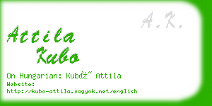 attila kubo business card